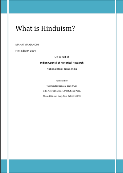 What is Hinduism, Language - English